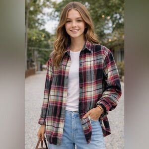 GAP Teen Multicolor Plaid Shirt